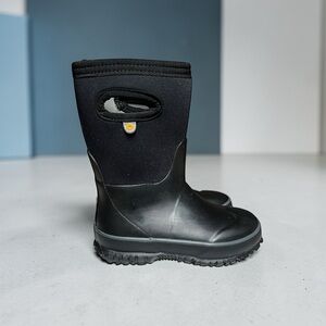 🌻NEW w/Tag Bogs Kids York Solid Black Rain Boots Unisex Rain boots Kids Size 11